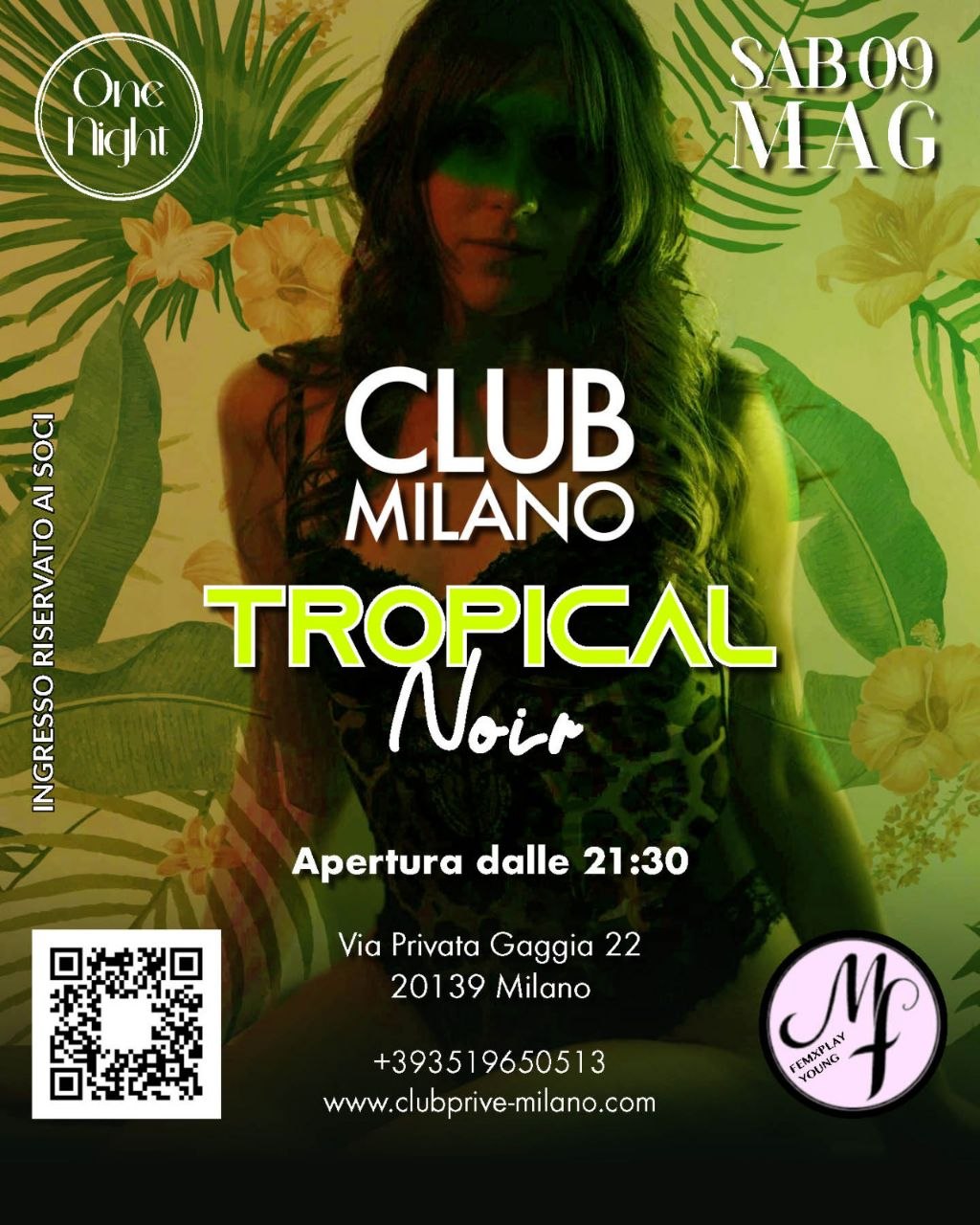 Locandina Tropical Noir · Club Milano