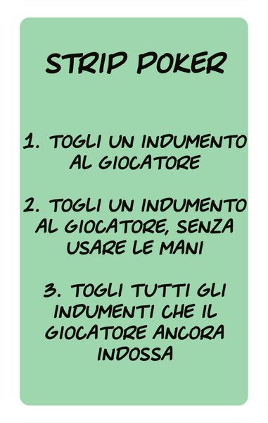 Esempio di carta: Strip Poker